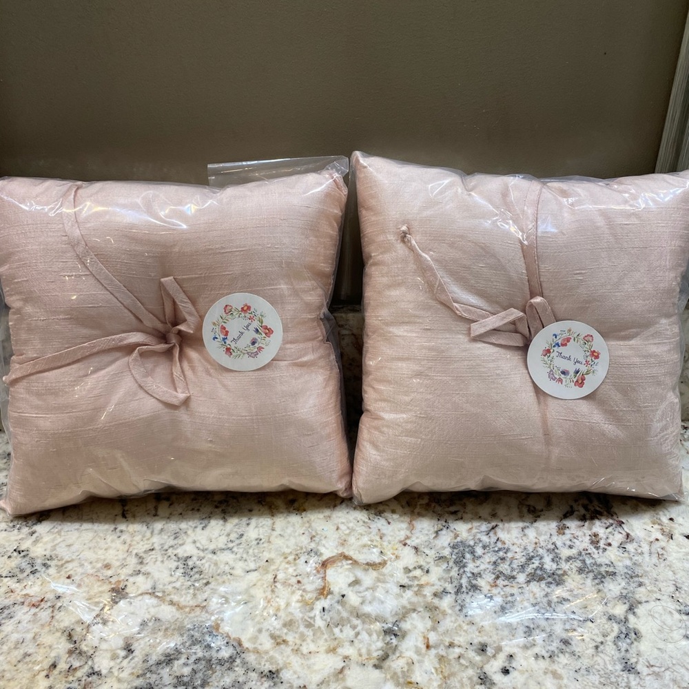 Handmade silk ring bearer pillows